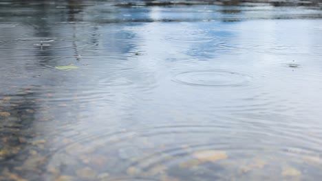 Abstrakter-Hintergrund,-Regentropfen-Auf-Dem-Wasser.